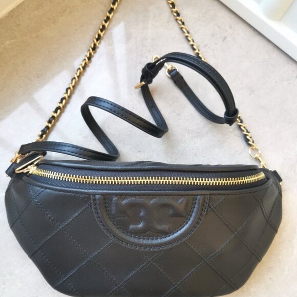 Tory Burch Handbags - Tory Burch 003 New Belt Bag - Black & White - Genuine Leather